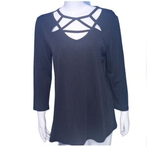 Witchy Black Cutout Tunic Size Large